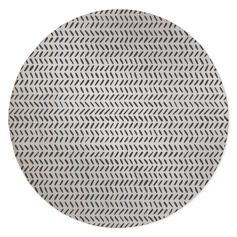 Dream Splat Non-Slip Outdoor Rug, Round 5'