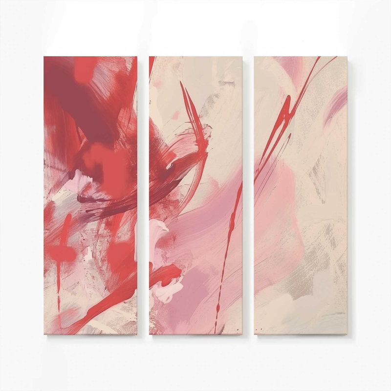 Rosy Rhapsody v1 | Impression sur toile 2 panneaux | Combiné, H 54 po x l 54 po