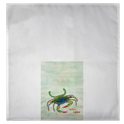 Serviette d'invité crabe et poisson