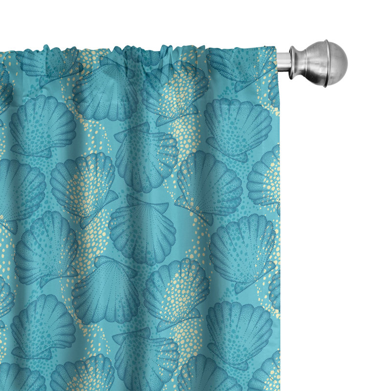Ocean Semi-Sheer Rod Pocket Curtain Panels, 28" x 84"