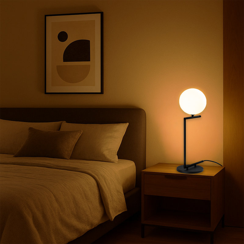 Lampe de table / lampe de table en métal, Noir