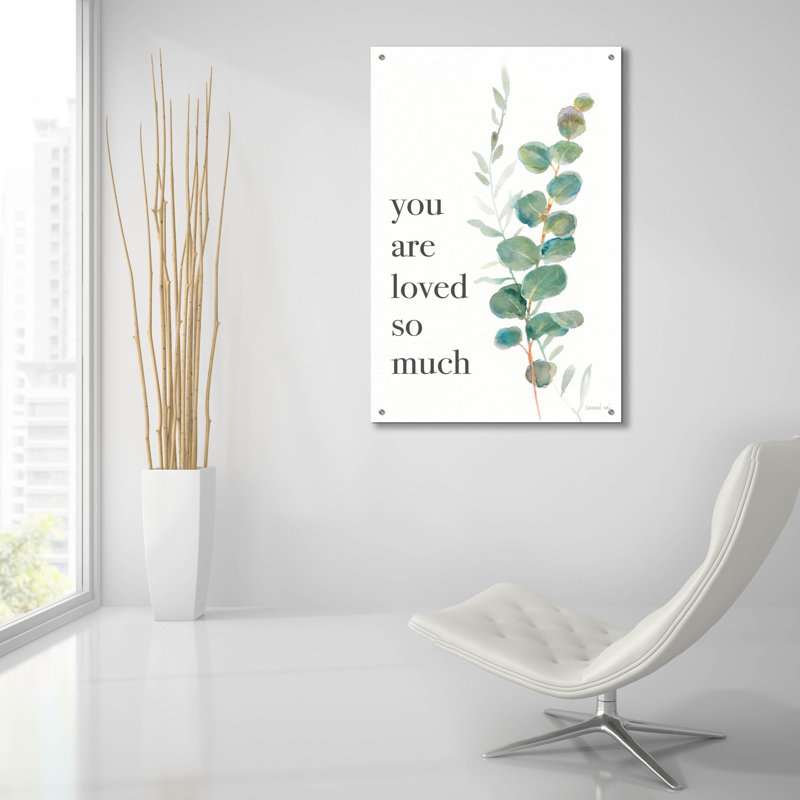  «Greenery 3 Loved» par Danhui Nai, art mural en verre acrylique, 24 po x 36 po