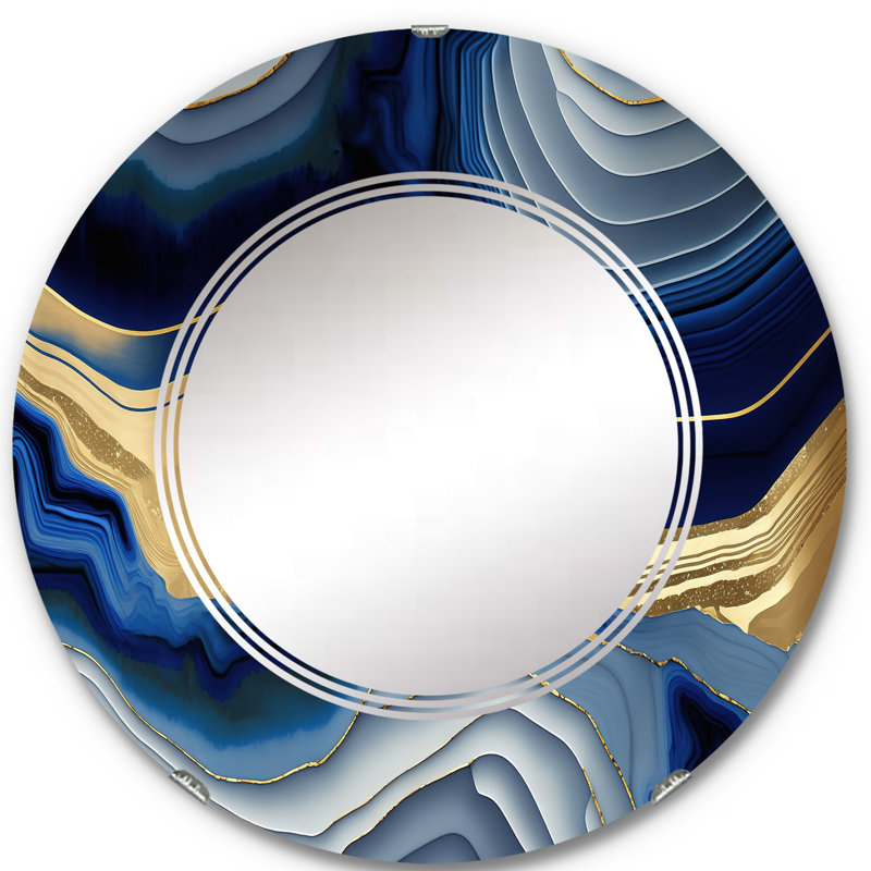 Miroir mural abstrait Rachayl, 24 po x 24 po