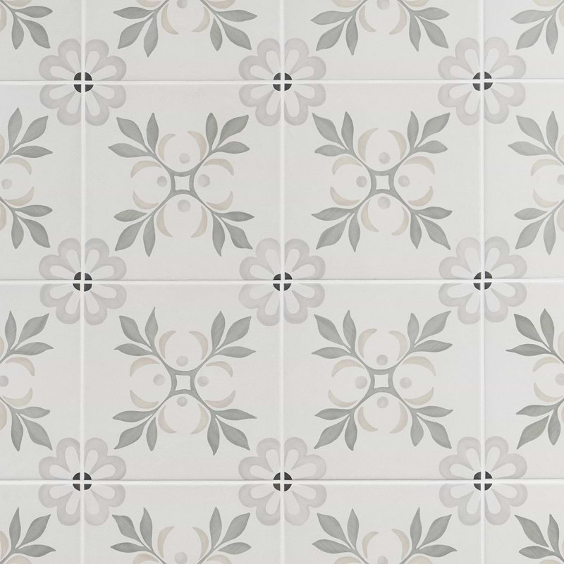 Lapaz 9x9 Matte Porcelain Tile, Blossom Green