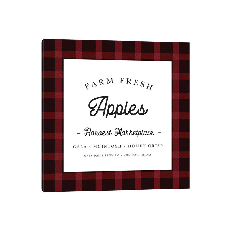 Red Farm Fresh Apples by Leah Straatsma - Wrapped Canvas Gallery-Wrapped Canvas Giclée, 93.98 cm H x 93.98 cm W x 3.175 cm D