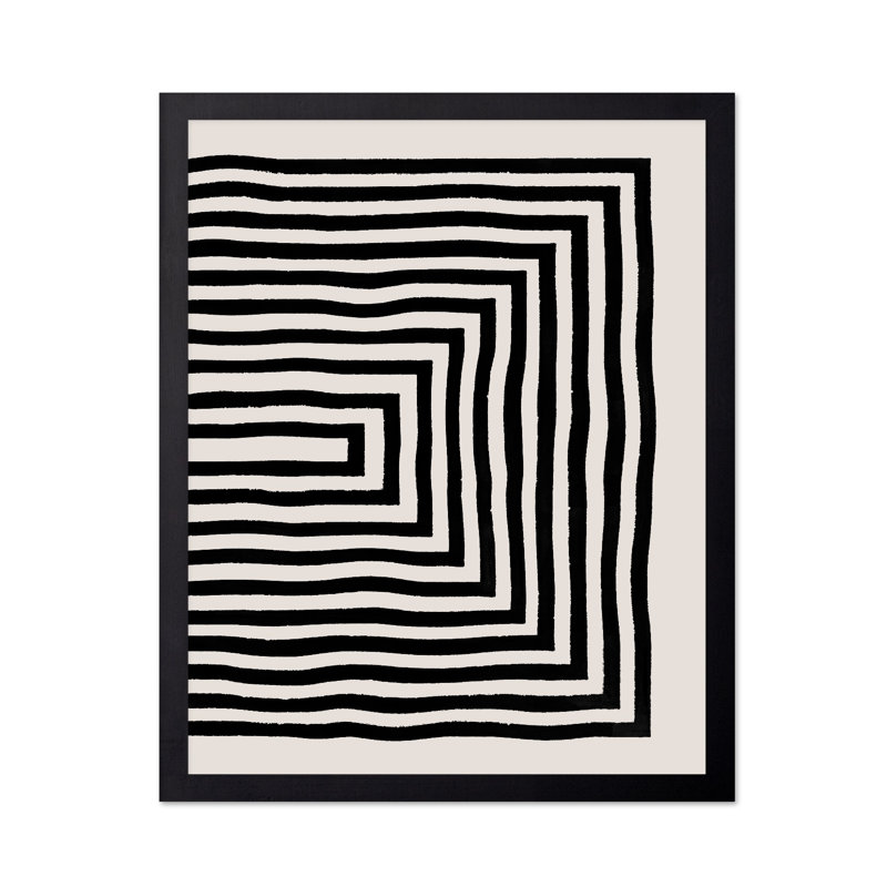 Encre japonaise, Black Framed, Poster, 12"H x 16"W