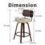 Chaises de bar pivotantes Pu, tabourets de bar rembourrés de style moderne Mid-Century avec pieds en bois-32313477