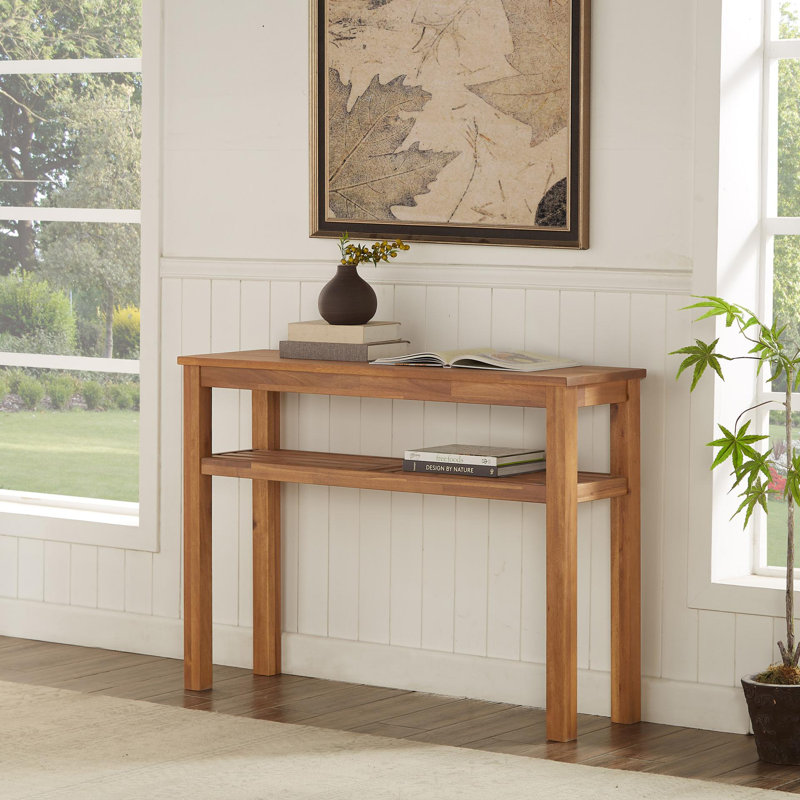 Newcastleton 43'' Solid Wood Console Table, Amber