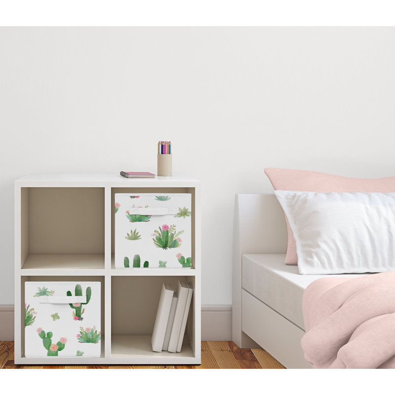 Cactus Floral Fabric Bin