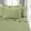 Ensemble de literie à rayures damassées 6 pièces Elegant Comfort, microfibre 1500 fils, infroissable