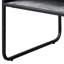 Table basse contemporaine en béton gris et noir avec tablette de rangement inférieure et structure métallique stable pour la maison