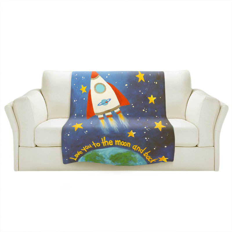  Couverture de fusée Love You to the Moon, 51 po x 60 po