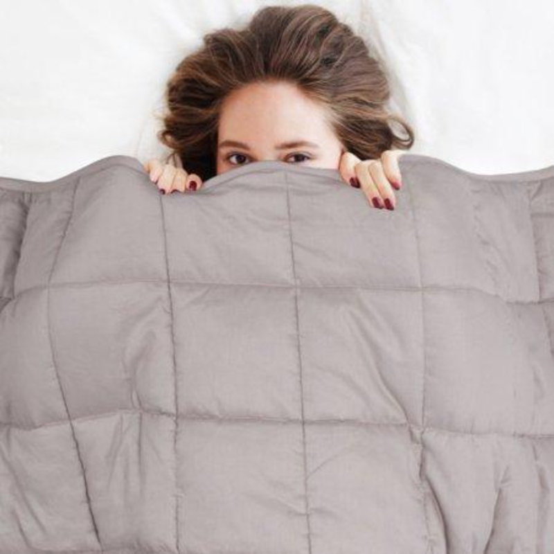 Couverture en coton Nex, Gris clair, 17 lb, l 60 po x L 80 po