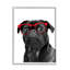 «Au-550-Giclee, drôle de chien face à lunettes rouges» par Annalisa Latella, impression-88104138-88104141