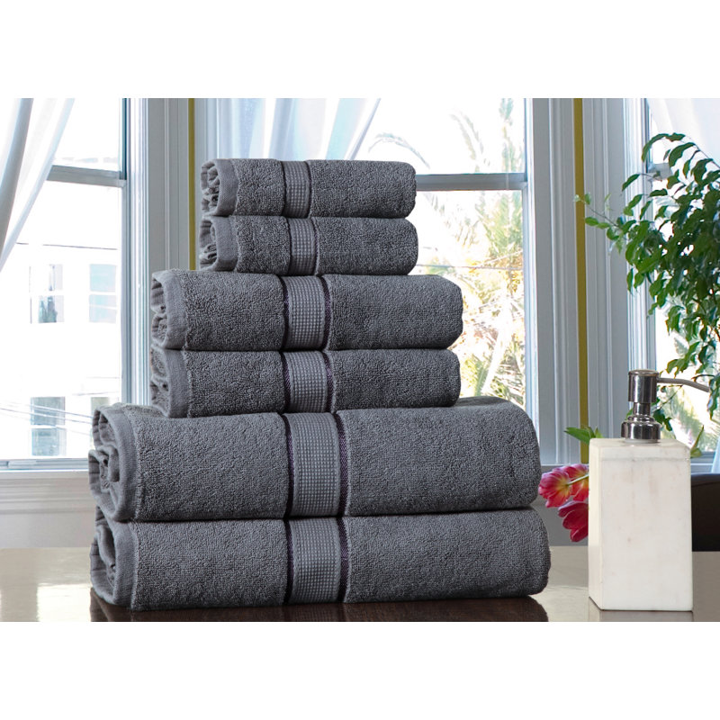 Ensemble de serviettes 6 pièces Iasos, Gris