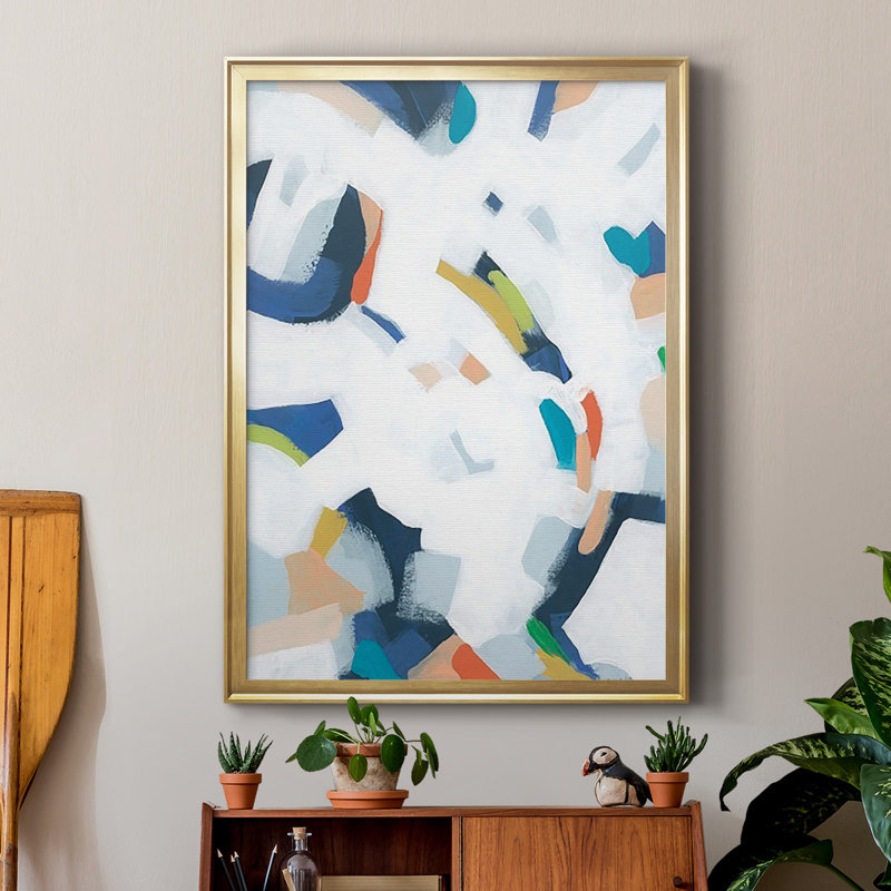 " Bright Orbit I ", Gold Framed, 42.5" H x 30.5" W x 1" D