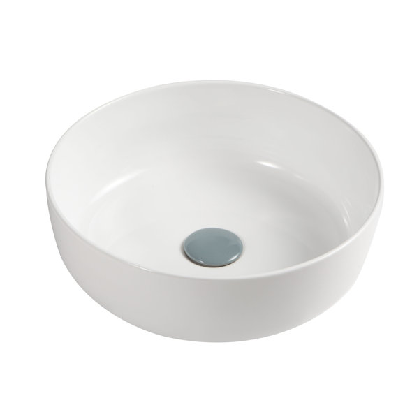 Belfry Bathroom Flannigan 385mm L x 385mm W White Ceramic Circular Sink ...