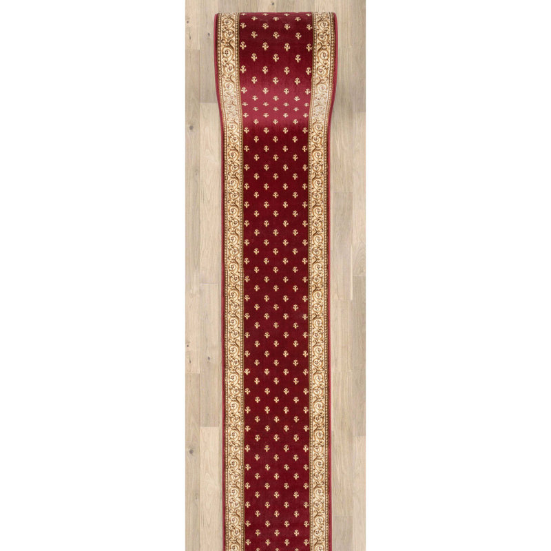 Tapis d'escalier Almore Fleur De Lis, Tapis de couloir 2 pi 2 po x 9 pi