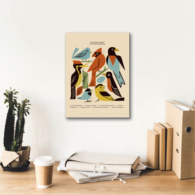 Backyard Birds Of North America' by Renea L. Thull Canvas Wall Art