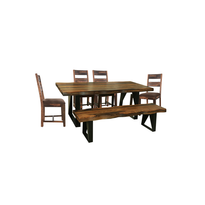 Ensemble repas pour 6 personnes Chaliyah, Noyer