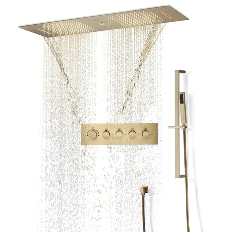 Système de douche à pluie musical à DEL Andria