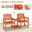 Chaise Adirondack d'extérieur en PEHD avec table double épaisseur-1959928280