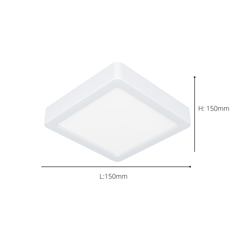 Plastic Flush Mount, White, White