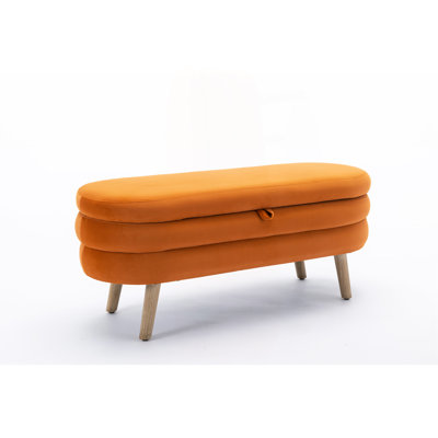 Banc de rangement en velours Noelany