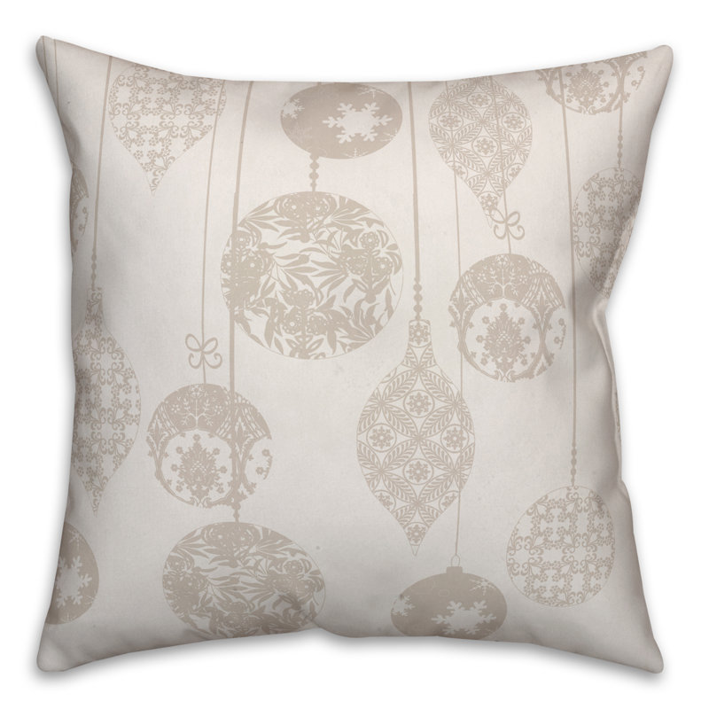  Housse de coussin Ornaments, 18 po x 18 po, Polyester/ Bourre en polyester