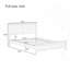Lit plateforme moderne en bois massif de couleur blanche