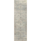 Hand Knotted Wool Oriental Area Rug in Light Gray/Ivory/Green/Light Blue