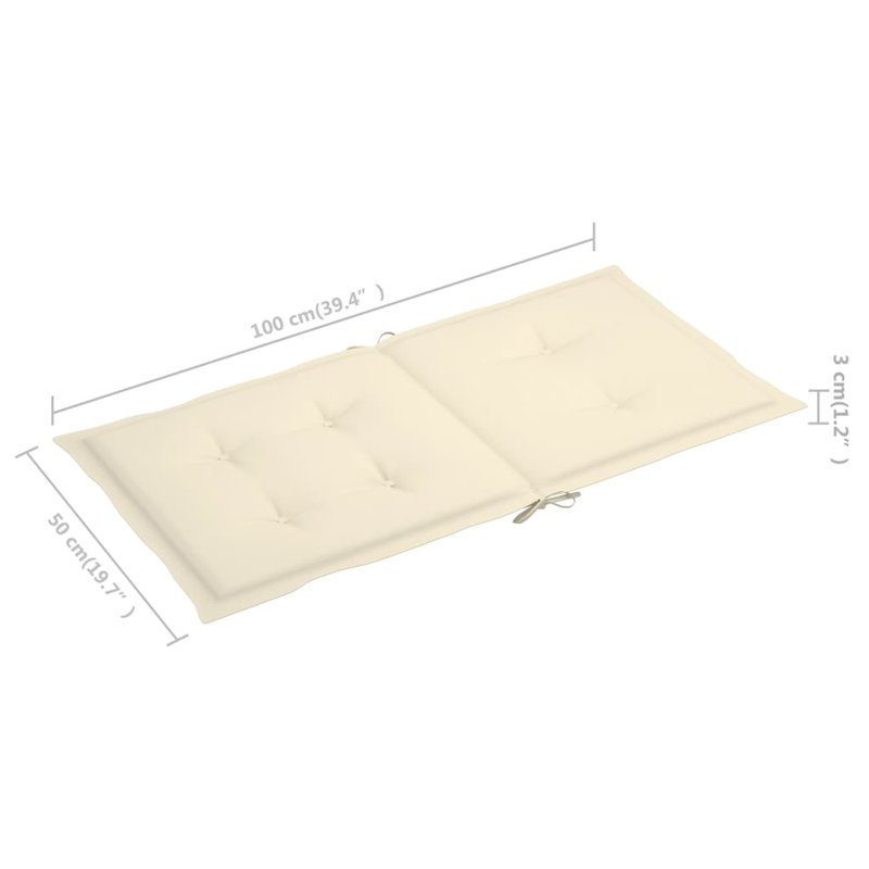 Outdoor Seat / Back Cushion, Cream, 6