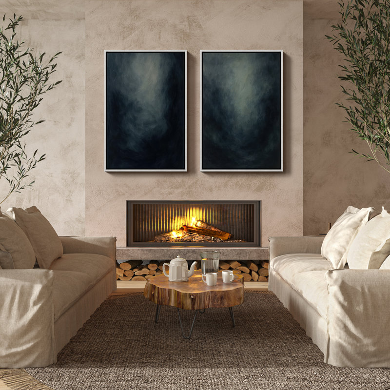 Art mural encadré, rétro, antique, classique pour chambre à coucher - 24 po x 36 po x 2 panneaux, H 36 po x l 24 po, Blanc