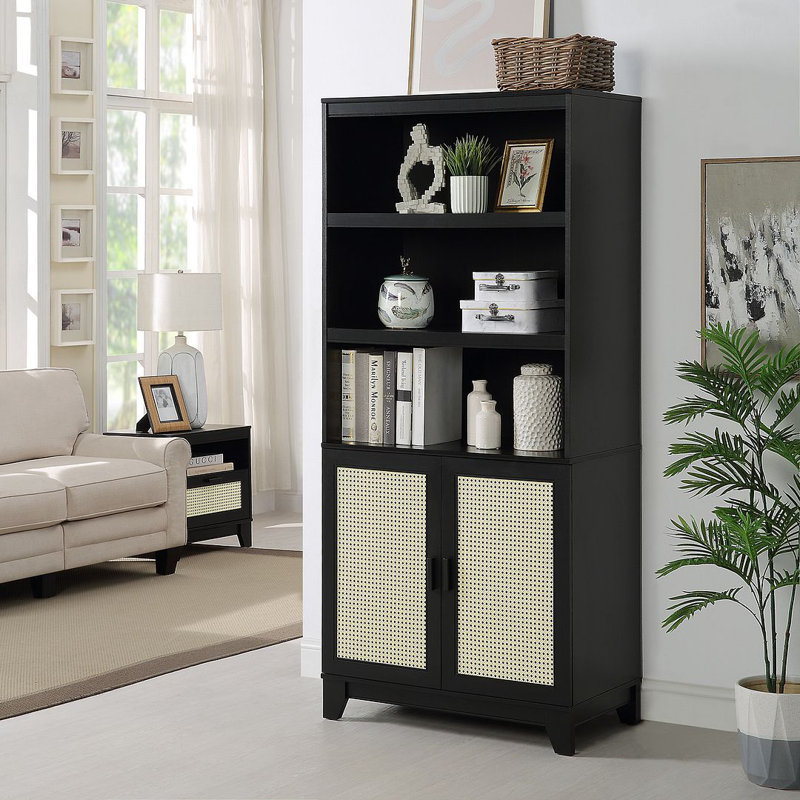Cailidh Book Cabinet Storage Bookcase, Black