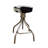 Extendable Round Bar Stool – TANGO (Black & White Cowhide)
