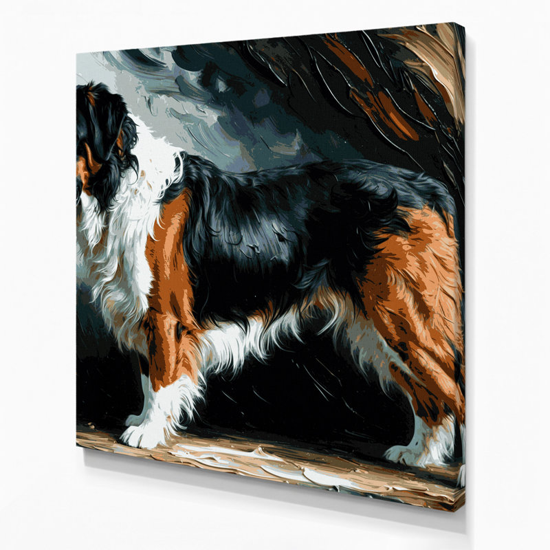 Chiens, grand chien de montagne suisse, art mural sur toile, H 16 po x l 16 po
