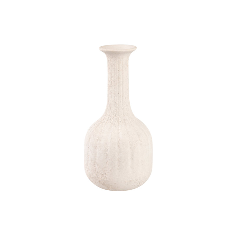 CERAMIC VASE, Beige, overall height- 38cm