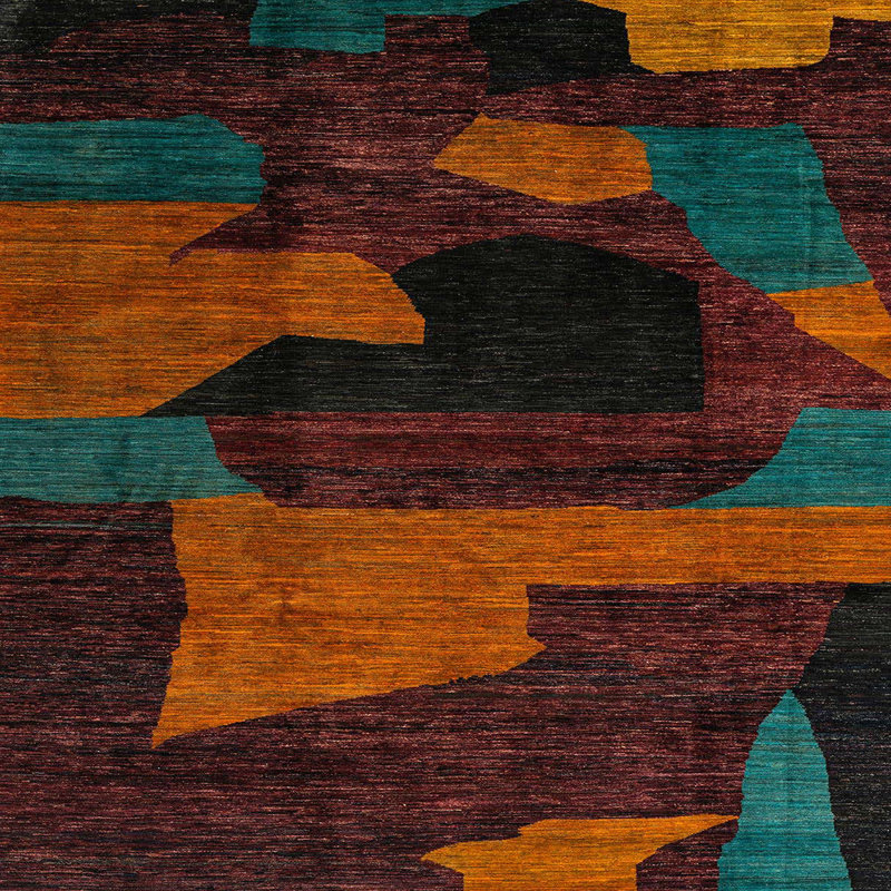 Angellia Abstract Indoor Rug, Square 4'