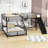 Kitson Twin Over Full Metal L-Shaped Bunk Bed with Built-in-Desk by Isabelle & Max™