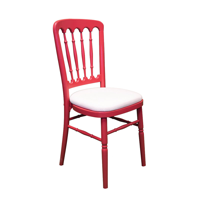 Avalos 43cm H Polyester Blend Upholstered Slat Back Side Chair, Red, Pearl