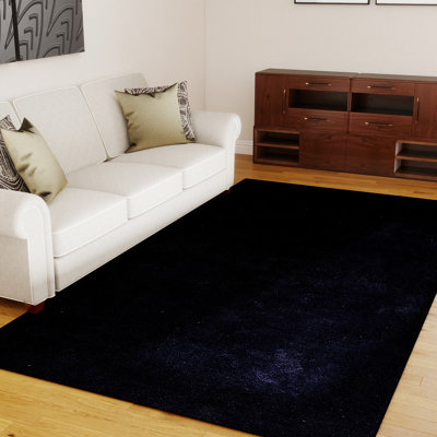 5x8ft Black Ultra-Soft Thickened Memory Foam Indoor Rugs, Comfortable and Stylish Solid-Color Minimalist Rugs, Perfect for Living Rooms, Bedrooms, Dorm Rooms, and Home Decor