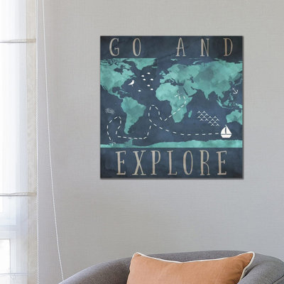 Go And Explore 1 Piece Wrapped Canvas Wall Art