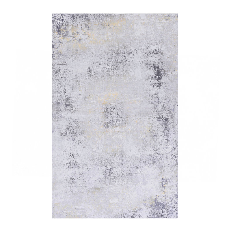 Washable Rug (Gray), Rectangle 5' x 8'