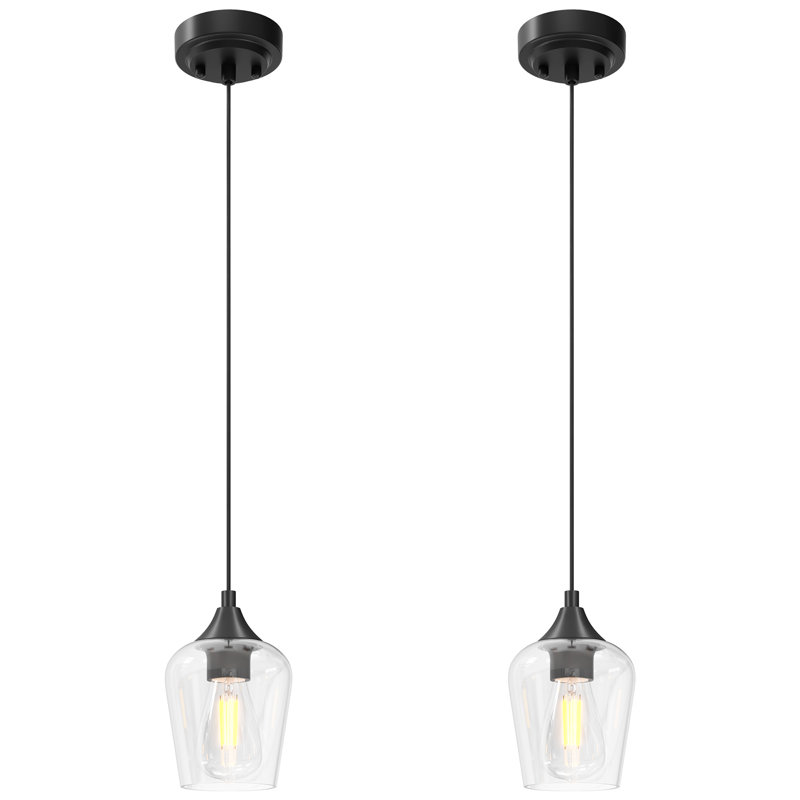Luminaire suspendu à hauteur réglable, Noir mat, 2