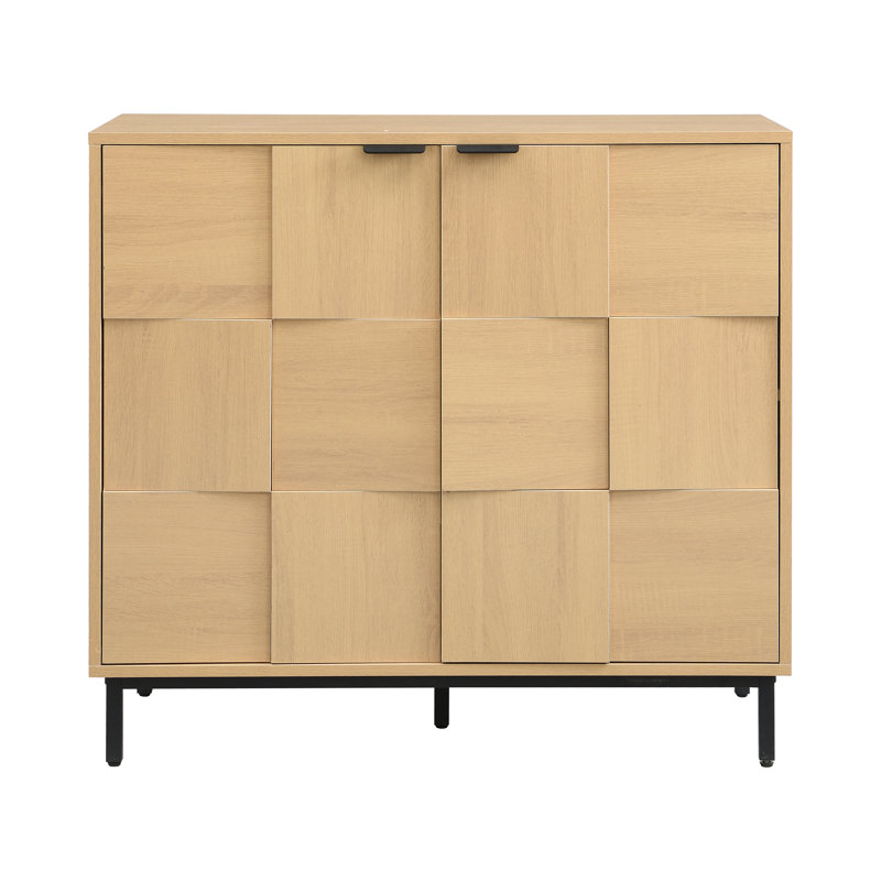 Armoire d'appoint 2 portes Delsin, Chêne clair
