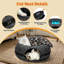 Grand lit tunnel pour chat, 2 pièces, noir - 24 pouces-1453671180