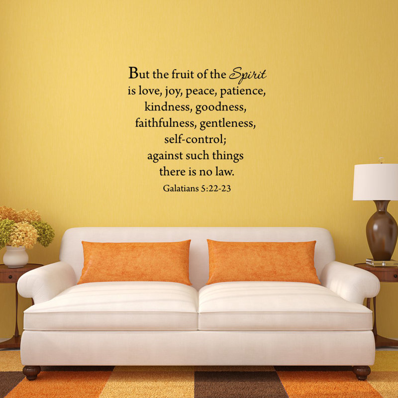 Décalcomanie murale galatians 5:22-23 biblique fruit of the rites
