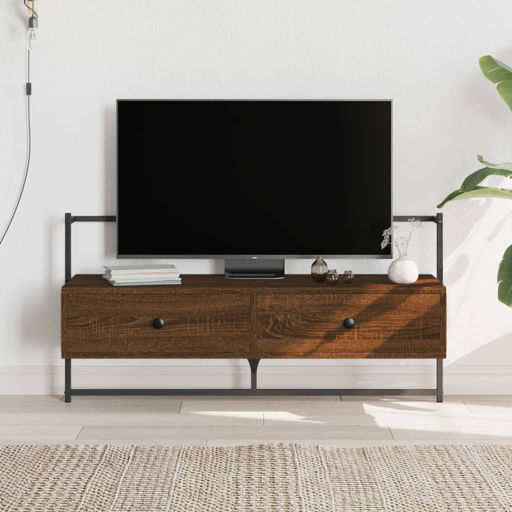 Vidaxl TV Cabinet Wall-Mounted Smoked Oak 100.5X30x51 Cm Engineered Wood