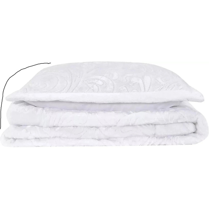 Bedspread with Pillow Shams Included, Super King Bedspread + 2 Standard Shams, White