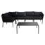 Ensemble de conversation modulaire en rotin 6 pièces avec coussins-84036428-84036430